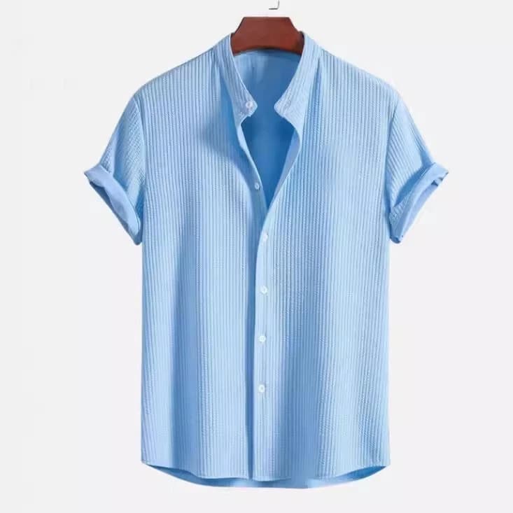 Hot, 2025 Short Sleeve Loose Shirt Top Summer Mens Clothing - Image 4 of 6
