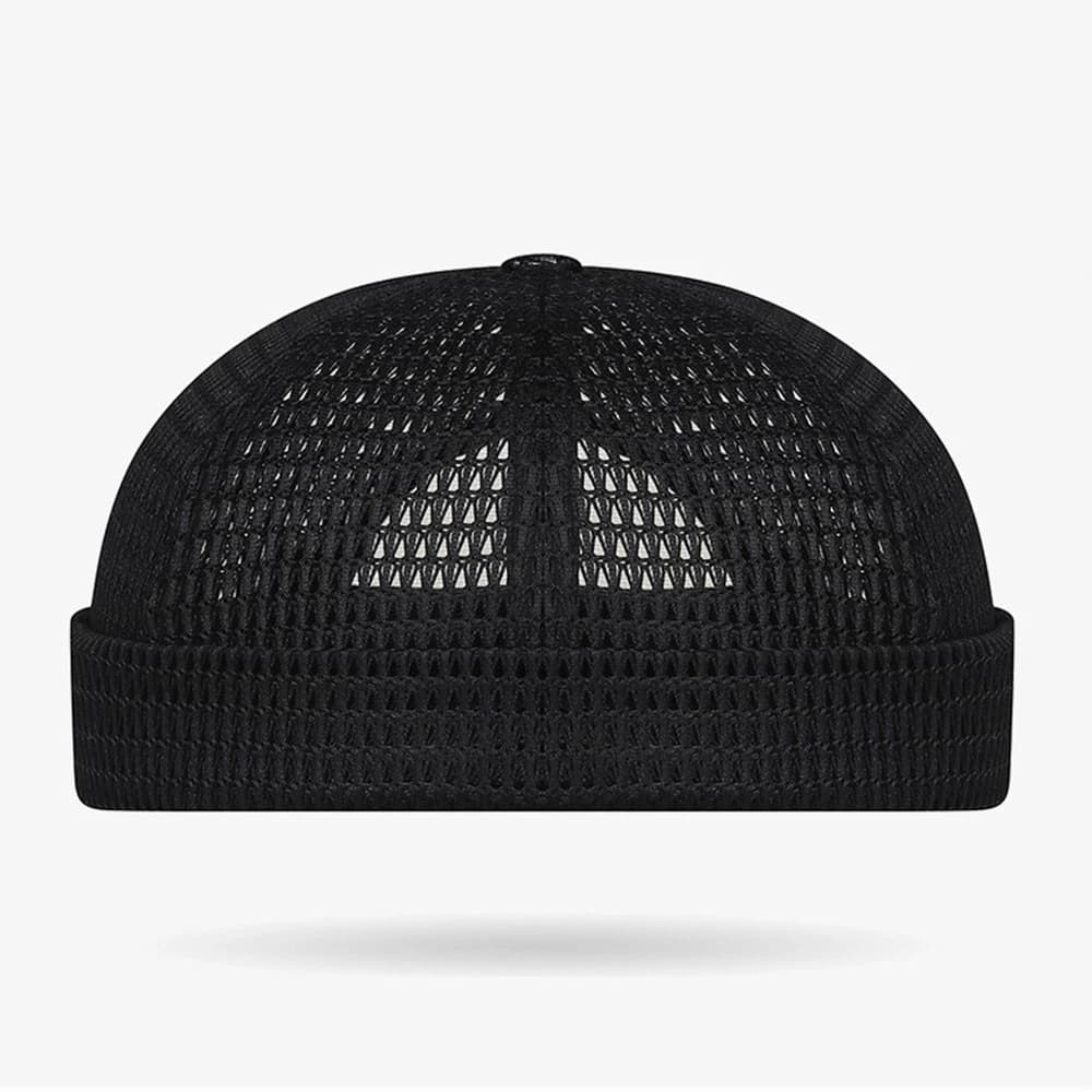 Men Breathable Quick Dry Mesh Skullcap Hat Summer Brimless Adjustable Sun Cap❥ - Image 2 of 7